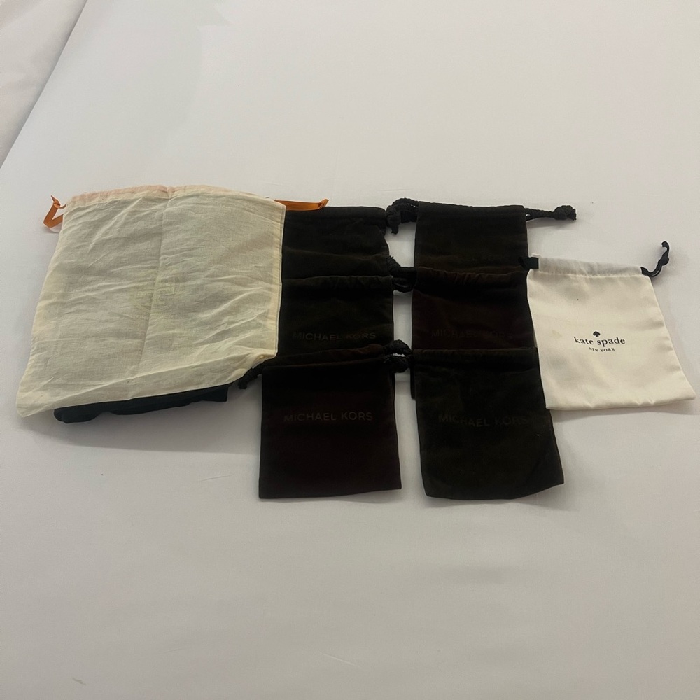 Michael Kors Velvet Drawstring Pouches brown . 1 Tory Burch and Kate Spade